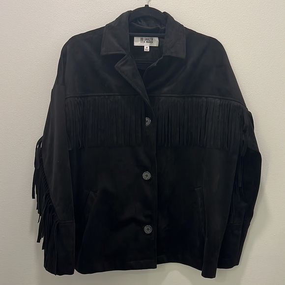 NWOT BB Dakota x Steve Madden Fringe Jacket - Picture 5 of 10